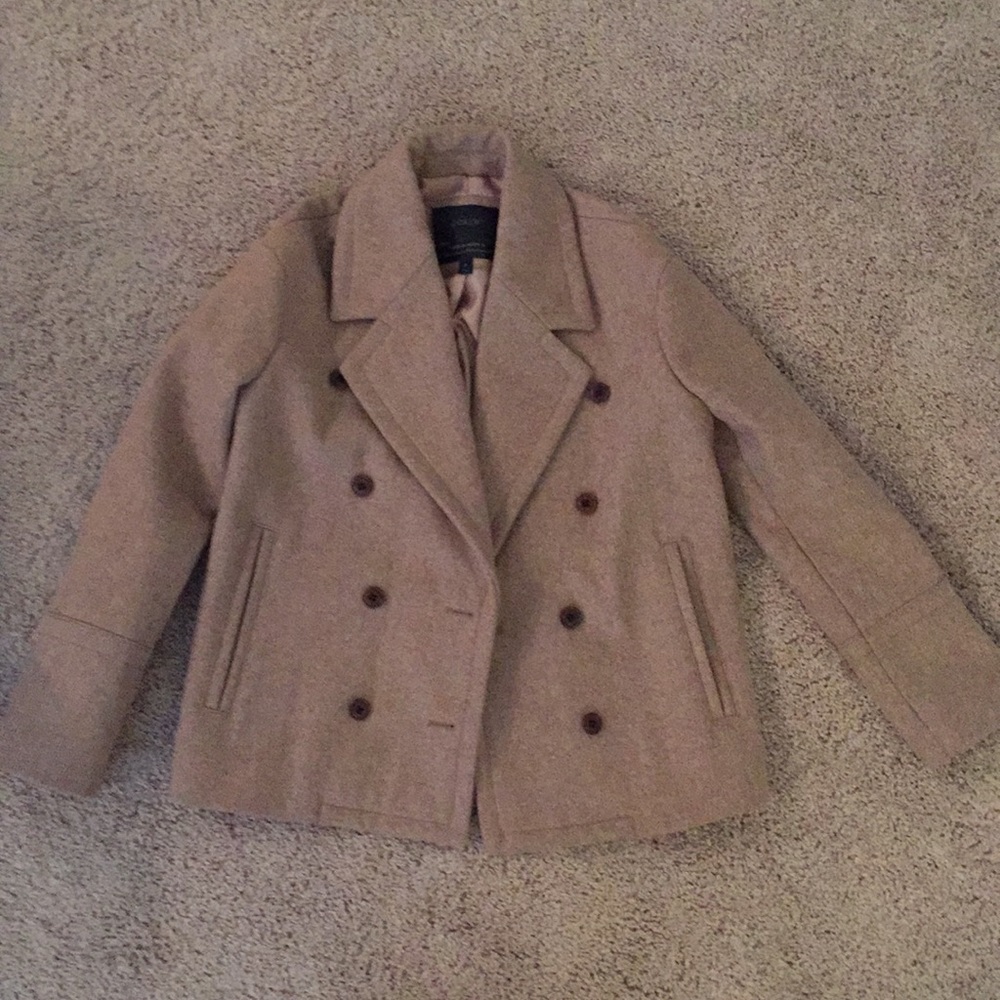 J.Crew Tan Wool Melton Peacoat